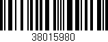 Código de barras (EAN, GTIN, SKU, ISBN): '38015980'