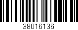 Código de barras (EAN, GTIN, SKU, ISBN): '38016136'