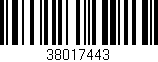 Código de barras (EAN, GTIN, SKU, ISBN): '38017443'