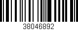 Código de barras (EAN, GTIN, SKU, ISBN): '38046892'