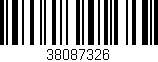 Código de barras (EAN, GTIN, SKU, ISBN): '38087326'