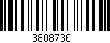 Código de barras (EAN, GTIN, SKU, ISBN): '38087361'