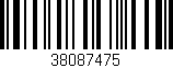 Código de barras (EAN, GTIN, SKU, ISBN): '38087475'