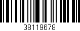 Código de barras (EAN, GTIN, SKU, ISBN): '38119678'