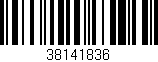 Código de barras (EAN, GTIN, SKU, ISBN): '38141836'
