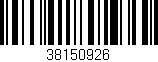 Código de barras (EAN, GTIN, SKU, ISBN): '38150926'