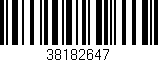 Código de barras (EAN, GTIN, SKU, ISBN): '38182647'