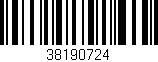 Código de barras (EAN, GTIN, SKU, ISBN): '38190724'