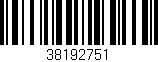 Código de barras (EAN, GTIN, SKU, ISBN): '38192751'