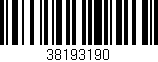 Código de barras (EAN, GTIN, SKU, ISBN): '38193190'