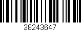 Código de barras (EAN, GTIN, SKU, ISBN): '38243647'