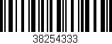 Código de barras (EAN, GTIN, SKU, ISBN): '38254333'