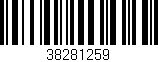Código de barras (EAN, GTIN, SKU, ISBN): '38281259'