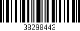 Código de barras (EAN, GTIN, SKU, ISBN): '38298443'