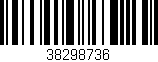 Código de barras (EAN, GTIN, SKU, ISBN): '38298736'