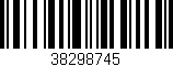 Código de barras (EAN, GTIN, SKU, ISBN): '38298745'