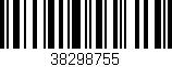 Código de barras (EAN, GTIN, SKU, ISBN): '38298755'