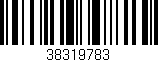Código de barras (EAN, GTIN, SKU, ISBN): '38319783'