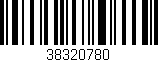 Código de barras (EAN, GTIN, SKU, ISBN): '38320780'