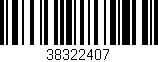 Código de barras (EAN, GTIN, SKU, ISBN): '38322407'