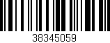 Código de barras (EAN, GTIN, SKU, ISBN): '38345059'