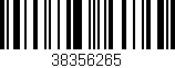 Código de barras (EAN, GTIN, SKU, ISBN): '38356265'
