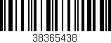Código de barras (EAN, GTIN, SKU, ISBN): '38365438'