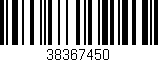 Código de barras (EAN, GTIN, SKU, ISBN): '38367450'