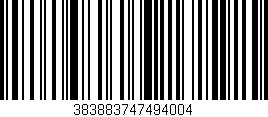 Código de barras (EAN, GTIN, SKU, ISBN): '383883747494004'