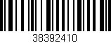 Código de barras (EAN, GTIN, SKU, ISBN): '38392410'