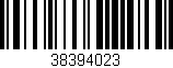 Código de barras (EAN, GTIN, SKU, ISBN): '38394023'