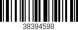 Código de barras (EAN, GTIN, SKU, ISBN): '38394598'