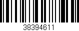 Código de barras (EAN, GTIN, SKU, ISBN): '38394611'