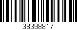 Código de barras (EAN, GTIN, SKU, ISBN): '38398817'