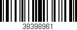 Código de barras (EAN, GTIN, SKU, ISBN): '38398961'