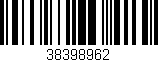 Código de barras (EAN, GTIN, SKU, ISBN): '38398962'