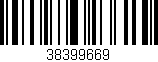 Código de barras (EAN, GTIN, SKU, ISBN): '38399669'