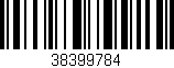 Código de barras (EAN, GTIN, SKU, ISBN): '38399784'