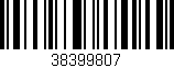 Código de barras (EAN, GTIN, SKU, ISBN): '38399807'