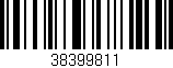 Código de barras (EAN, GTIN, SKU, ISBN): '38399811'