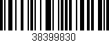 Código de barras (EAN, GTIN, SKU, ISBN): '38399830'