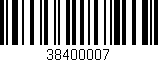 Código de barras (EAN, GTIN, SKU, ISBN): '38400007'