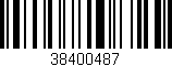 Código de barras (EAN, GTIN, SKU, ISBN): '38400487'