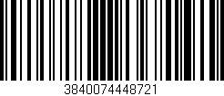 Código de barras (EAN, GTIN, SKU, ISBN): '3840074448721'