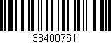 Código de barras (EAN, GTIN, SKU, ISBN): '38400761'