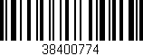 Código de barras (EAN, GTIN, SKU, ISBN): '38400774'