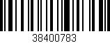 Código de barras (EAN, GTIN, SKU, ISBN): '38400783'