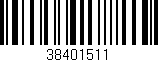 Código de barras (EAN, GTIN, SKU, ISBN): '38401511'