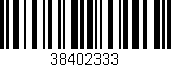Código de barras (EAN, GTIN, SKU, ISBN): '38402333'