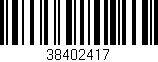 Código de barras (EAN, GTIN, SKU, ISBN): '38402417'